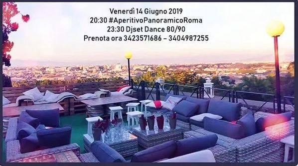 Discoteca Gianicolo venerdì 14 Giugno Aperitivo al tramonto & Dance90