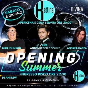 foto Inaugurazione discoteca Bettina Ostia sabato 8 Giugno 2024