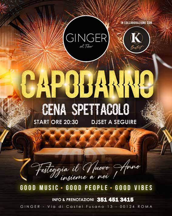 flyer capodanno ginger al tiber 2025