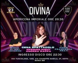 flyer divina roma sabato 23 novembre 2024