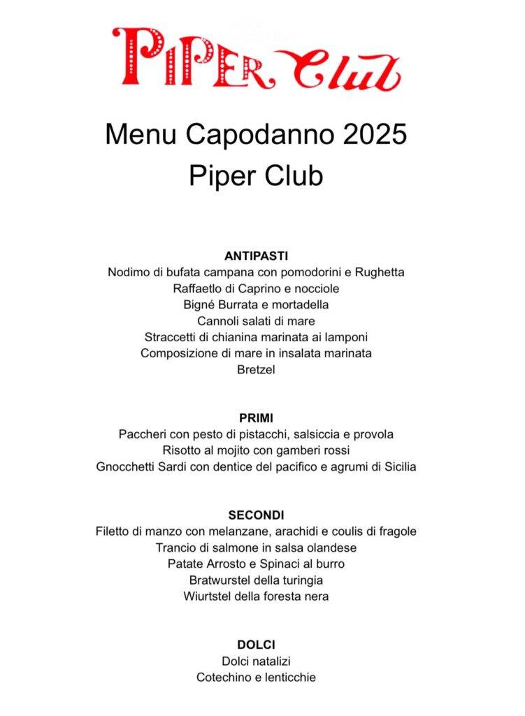 capodanno piper 2025